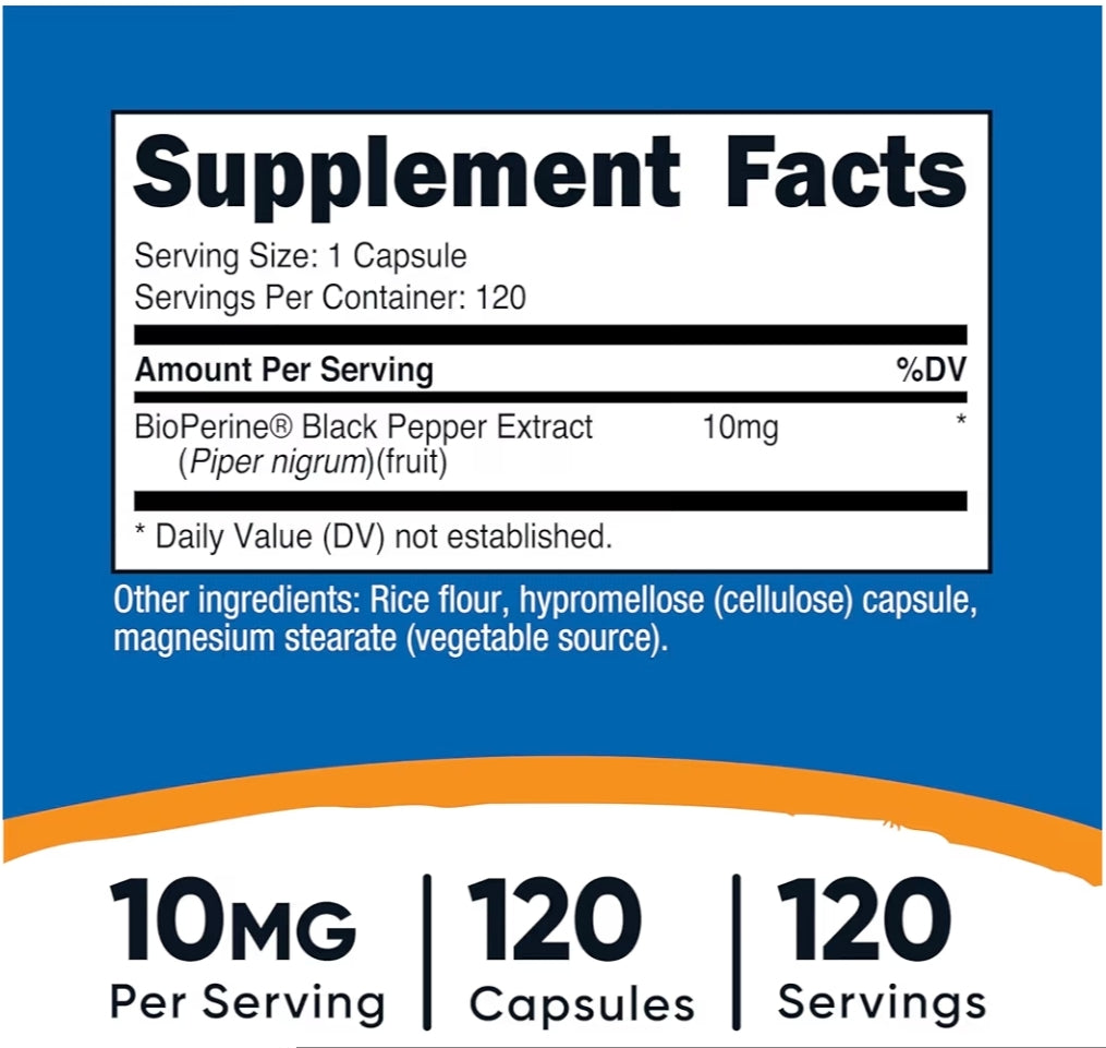 Bioperine (Black Pepper)🫑